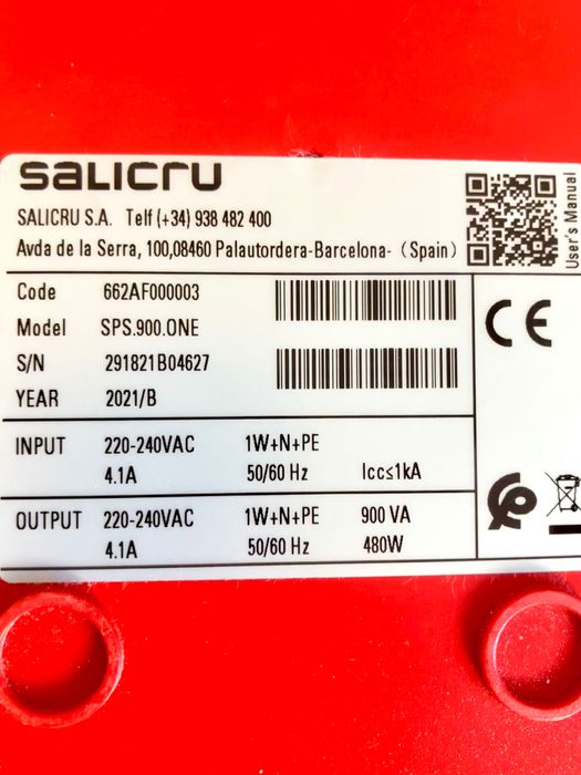 UPS de linha interativa. 900va/480w Plugues Schuko Bateria substituida