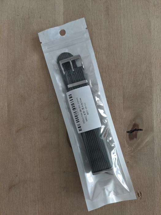 Pasek NATO do zegarka 22mm szary