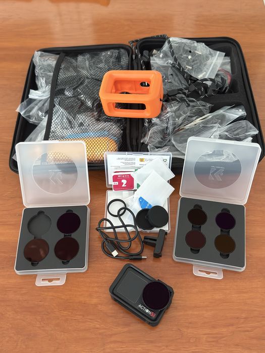 DJI Action 5 Pro + 58 Acessórios + Filtros ND + Floating Case + SPrt