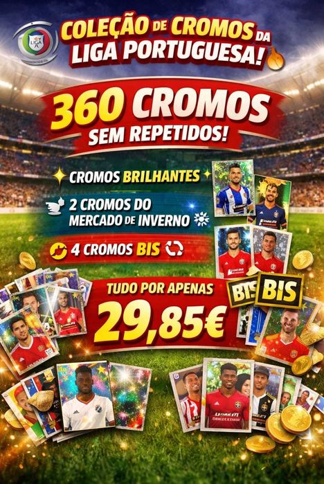 Mega promoção 360 cromos nacional
