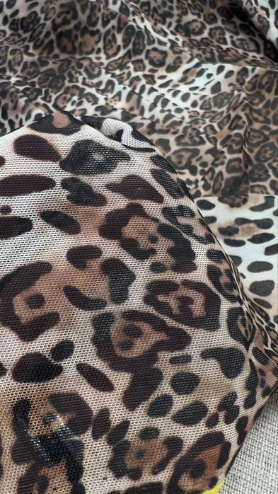 Італійська тканина сітка, леопардова, 14м