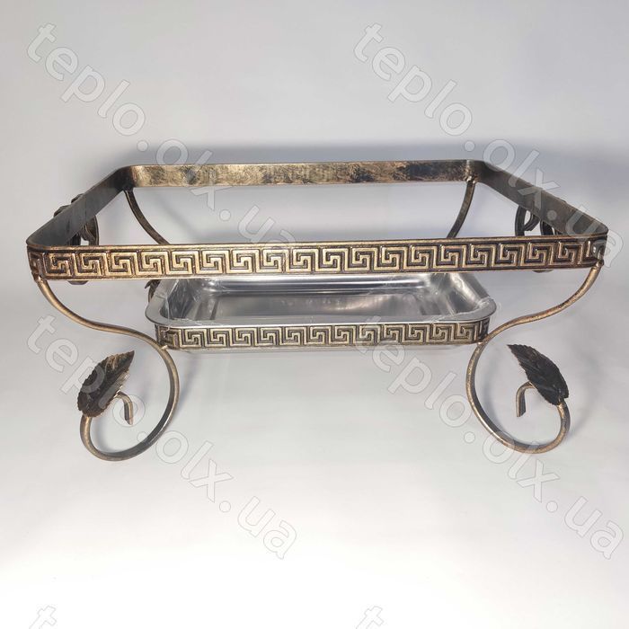 Садж ФАРАОН прямоугольный 45*35 см для подогрева шашлыка на подарок!