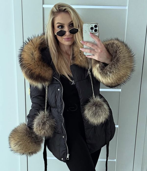 Płaszczyki futerko mankiety pompony HIT nowe