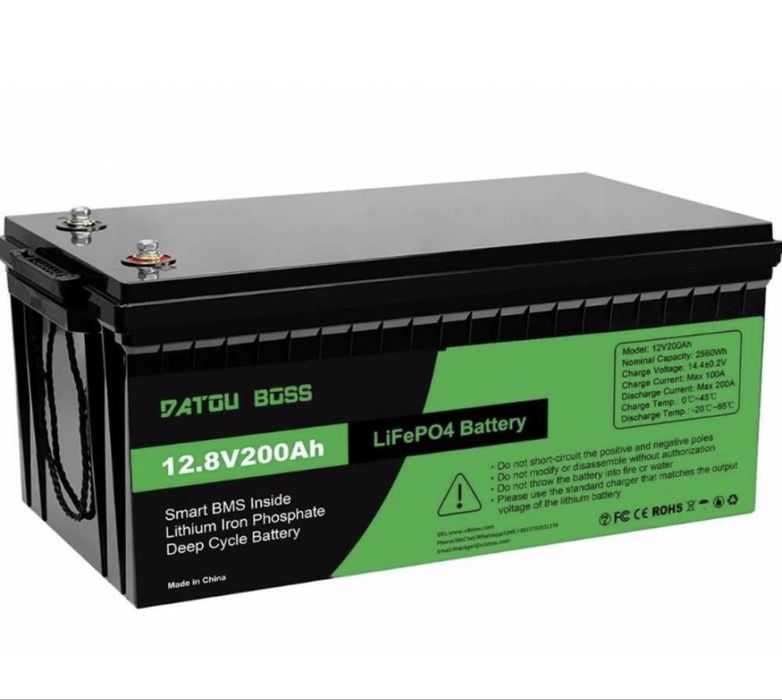 Акумулятор літій-залізо-фосфатний LiFePO4 200 Ah 12 V 2560Wh BMS Boss