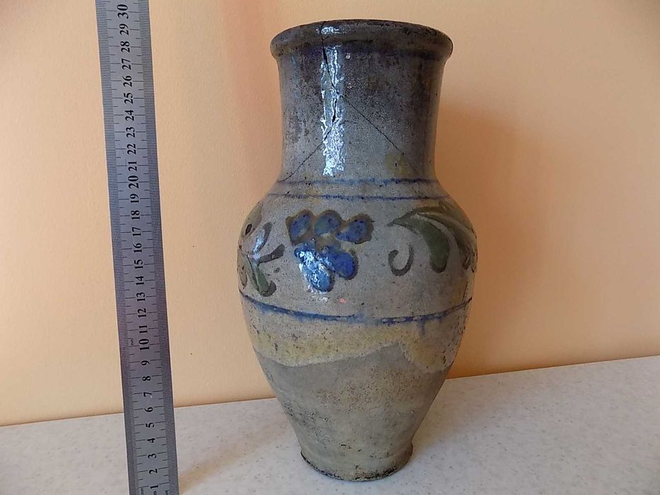 Глечик Опішня старовинний розмальований емаль