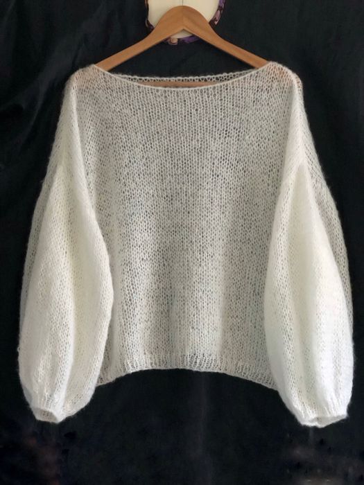 Паутинка светр вʼязаний мохеровий свитер джемпер кид мохер вязаный