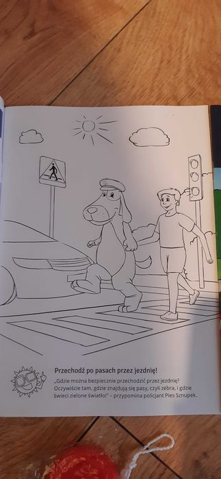 gadżety dla dziecka kolorowanki , odblask jojo policja