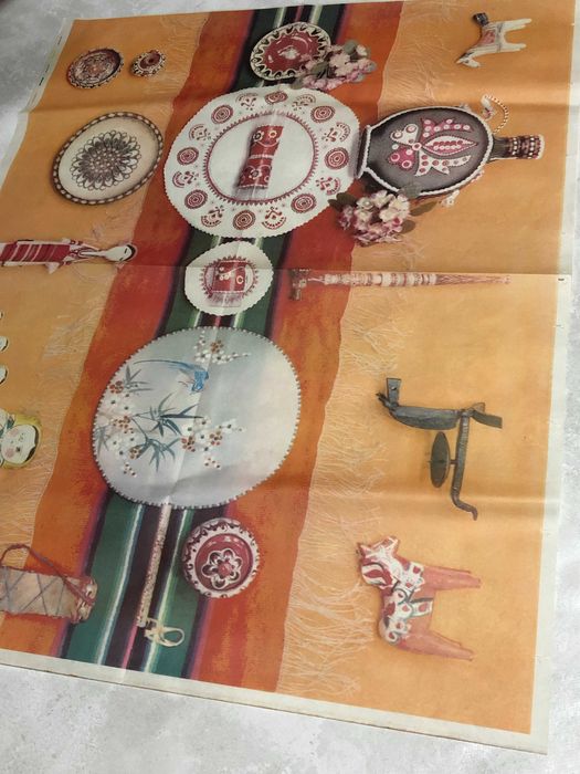 Zestaw papierów do pakowania vintage PRL DDR decupage 4 szt