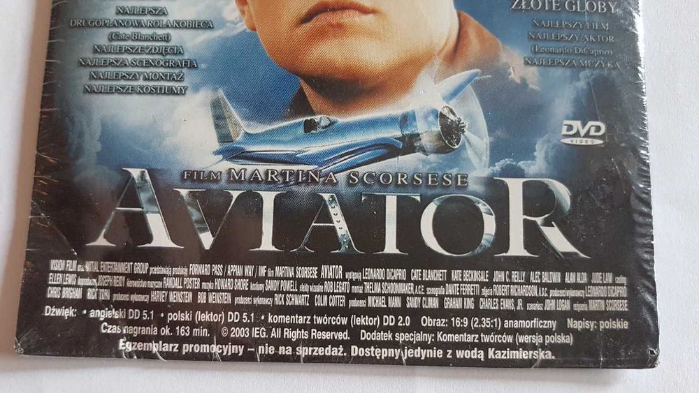 "AVIATOR”  Film DVD  folia NOWY !!!
