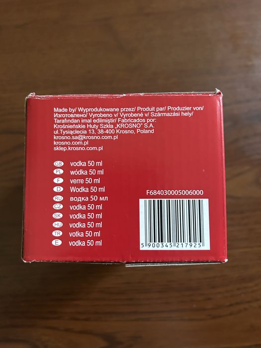 Kieliszki do wódki KROSNO Lifestyle Vivat 50 ml – 6 szt.