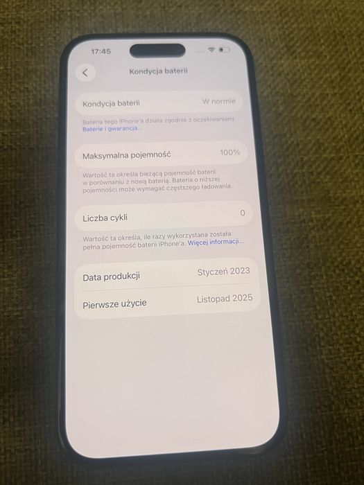 Iphone 15 128gb, 100% bateria, gwarancja
