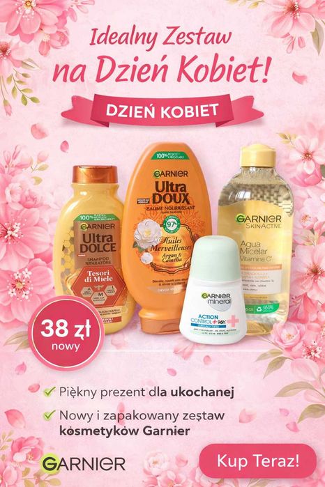 Zestaw kosmetyków Garnier – nowy – 38 zł