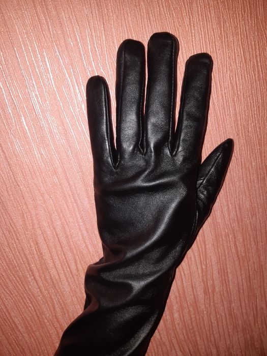 Перчатки кожаные длинные