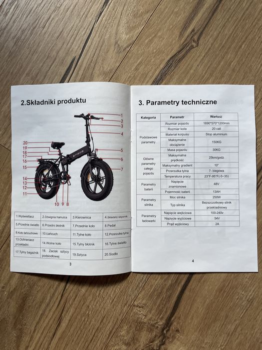 Rower elektryczny Engwe Ep2 Pro