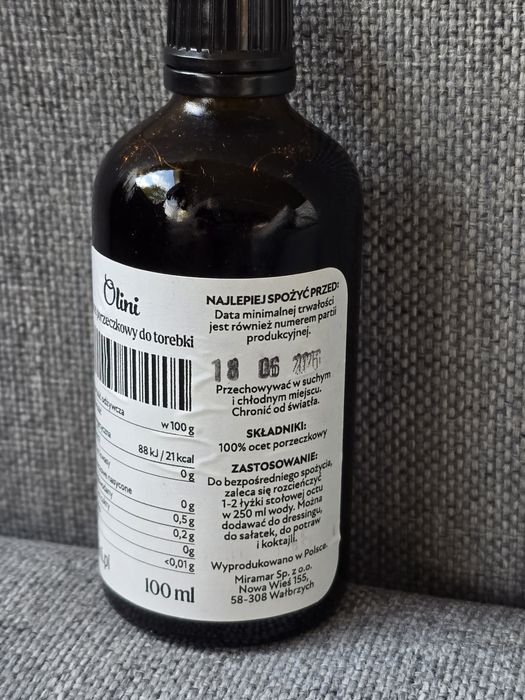 Ocet do torebki porzeczkowy Olini 100 ml