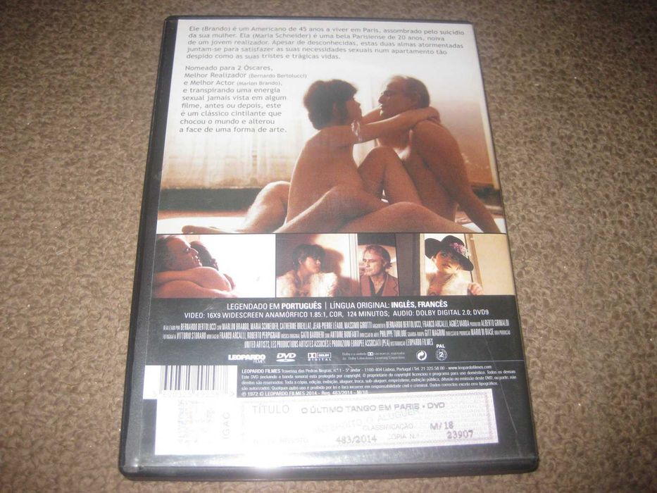 DVD "O Último Tango em Paris" com Marlon Brando