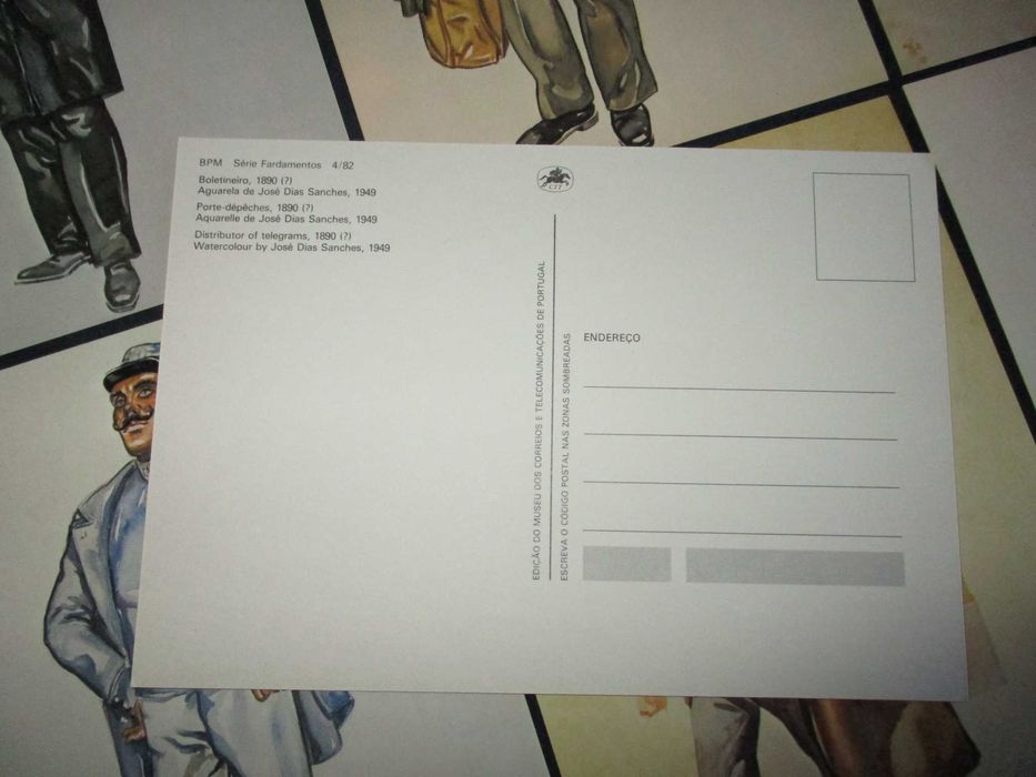 Bilhete Postal BPM Série Fardamentos