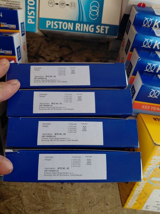 Продам поршневі кільця вир.Чехія ,Польща та інш.до МТЗ СМД ЮМЗ Т40 Т25