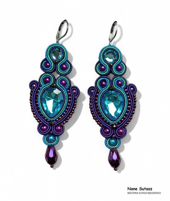 Kolczyki Sutasz Nane Sutasz rękodzieło artystyczne