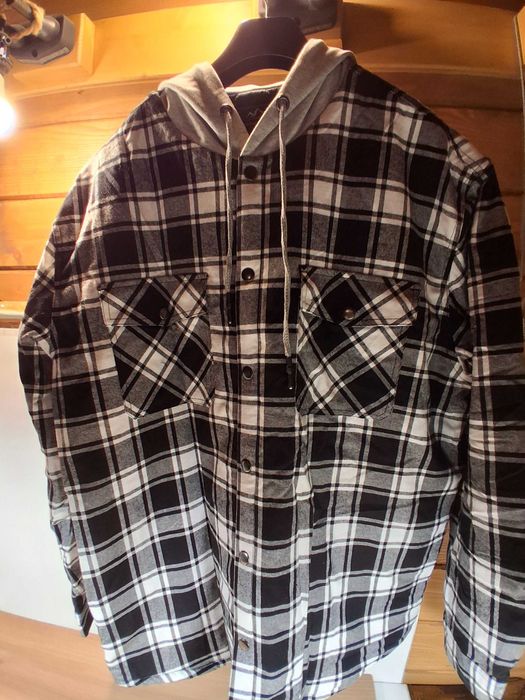 P134 Gruba Kurtka Koszula Flanelowa Kaptur MAGCOMSEN Męska 3XL Nowa