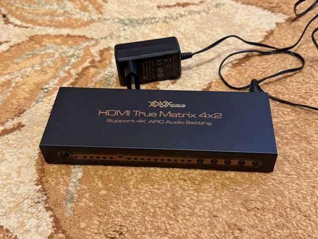 HDMI True Matrix 4x2 support 4K - pozwala przełączać 4 wej na 2 wyj