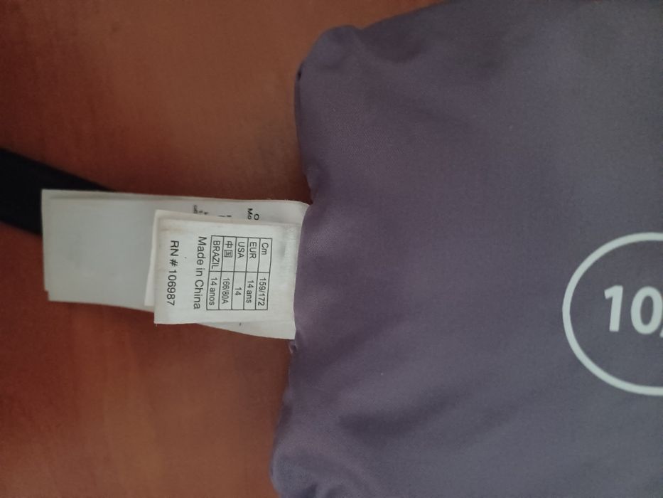 Capa de chuva impermeável lilás para acampamento (10-14 anos)