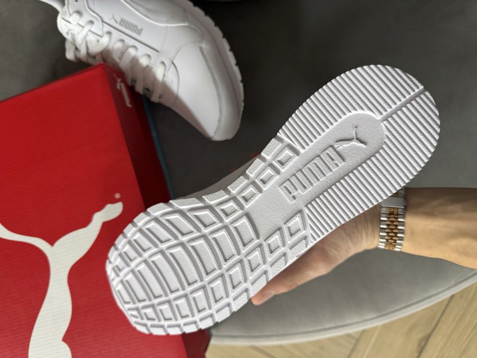 Nowe Skórzane Buty Męskie Puma st Runner Białe Klasyczne Sneakersy 45