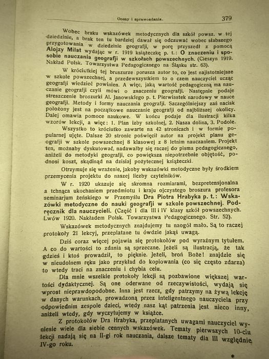 "Muzeum" 1922 r. - edukacja