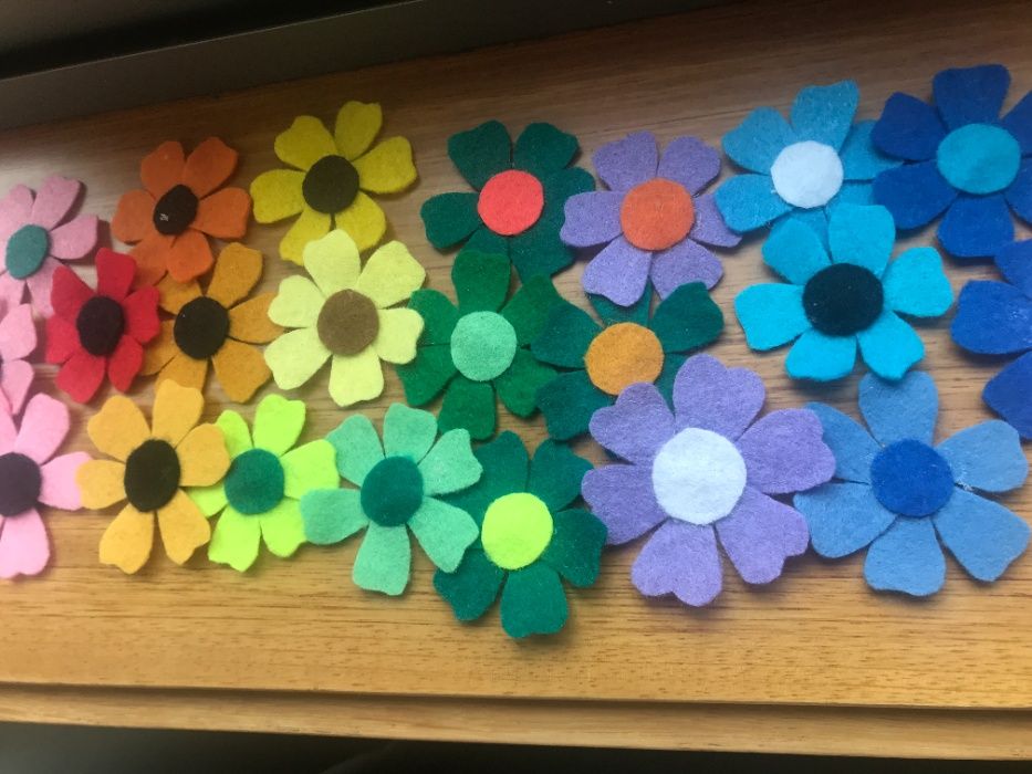 Flores de feltro 2 faces