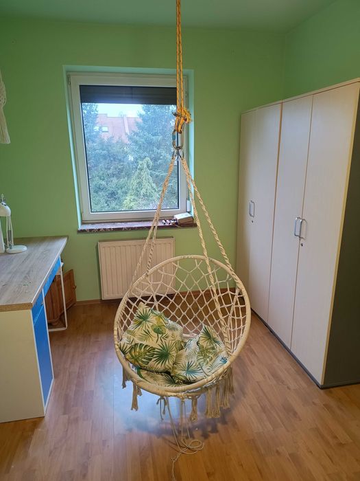 Bocianie gniazdo fotel wiszący huśtawka do ogrodu kosz 80cm 3 PODUSZKI