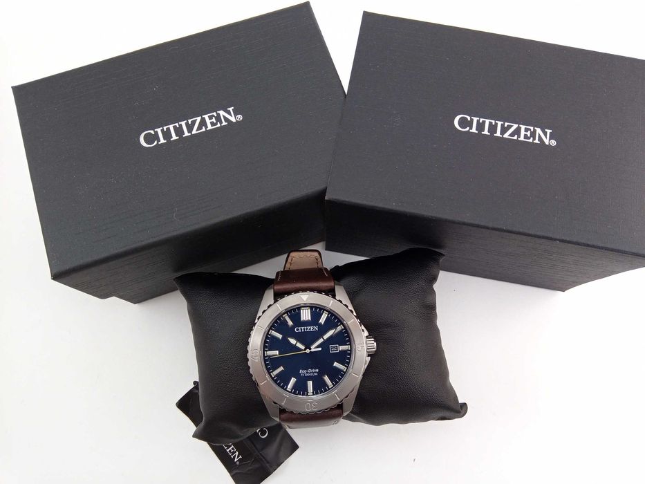 Титановые мужские часы Citizen Eco-Drive AW1840-09L, сапфировое стекло