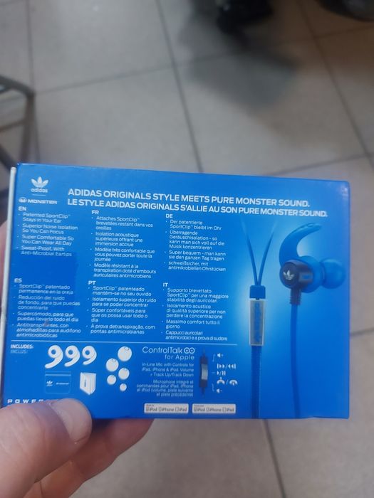 Навушники Monster adidas IN-EAR BLUE
