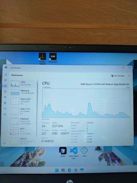 Терміново!!! Ігровий ноутбук HP Pavilion / Ryzen 5 / 16GB / 1TB SSD / GTX 1050