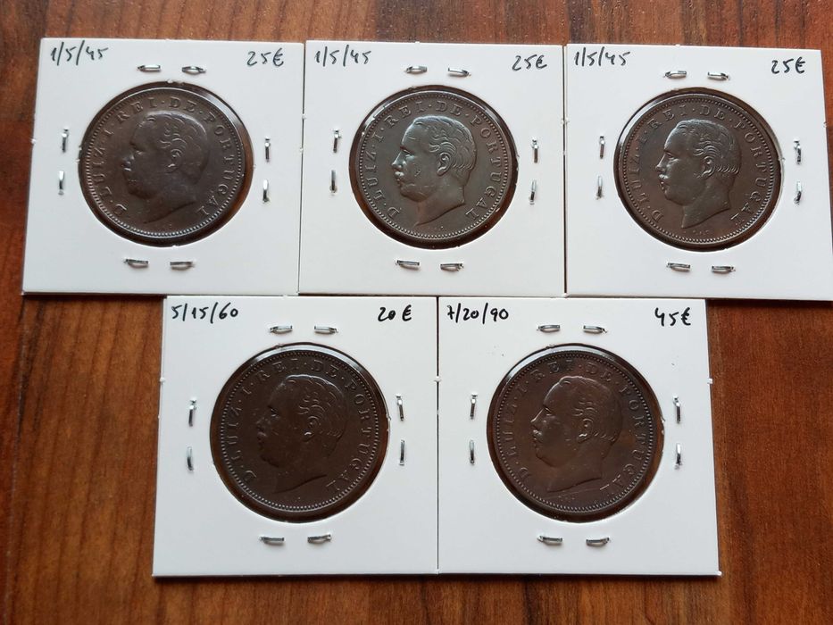 Conjunto XX Reis 1882 a 86 D. Luís - MBC+ (Completo)