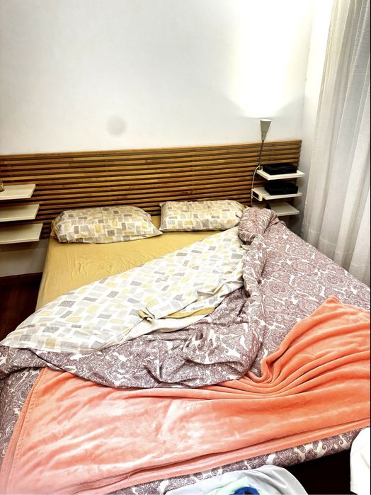 Cama Ikea Mandal + Colchão