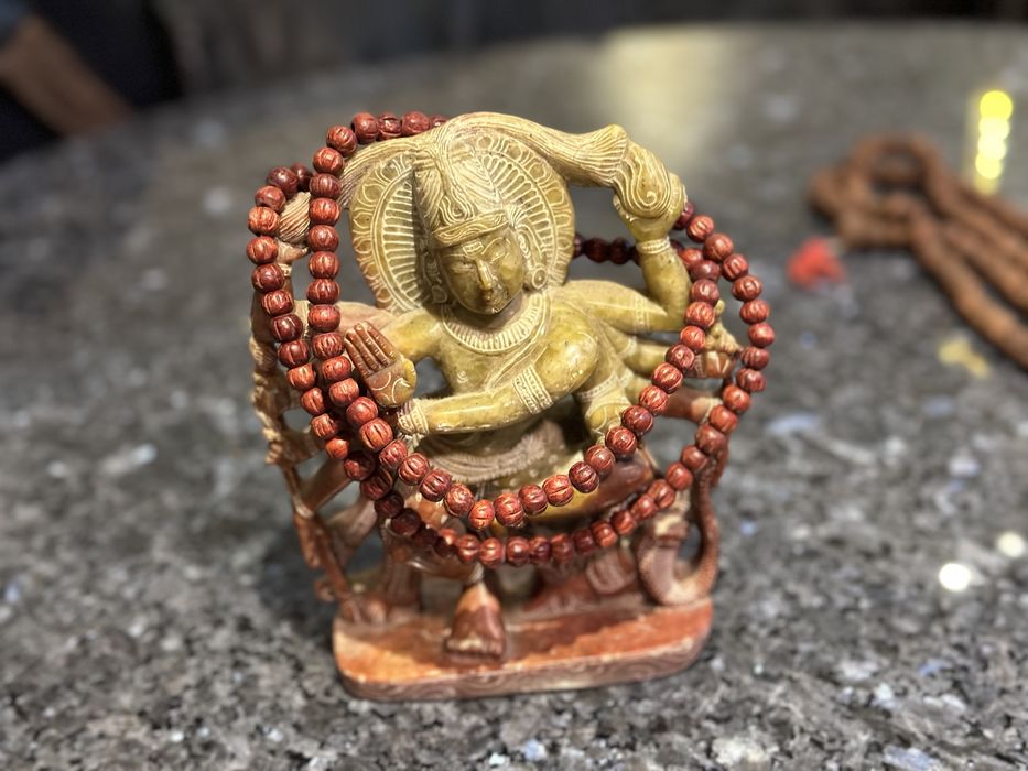 Colares de meditação Shiva Rudraska Mala e em madeira