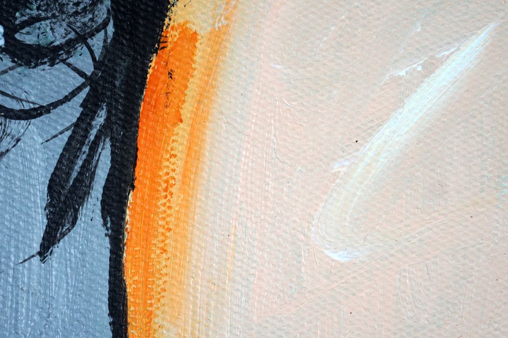 Oryginalny duży obraz olejny ręcznie malowany portret piękna kobieta