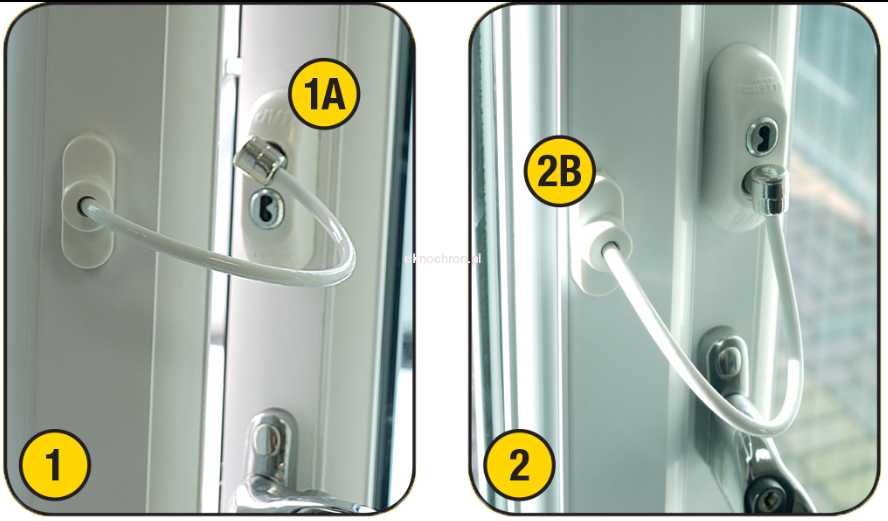 Zabezpieczenie okien blokada UAP czarny i biały pod klucz NOWE