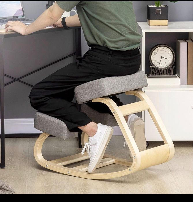 Ergonomiczne Krzesło do Klęczenia Vinsetto z Wygodną Poduszką Huśtawki  *czarne   * nie ma instrukcji ale banalnie proste złożenie