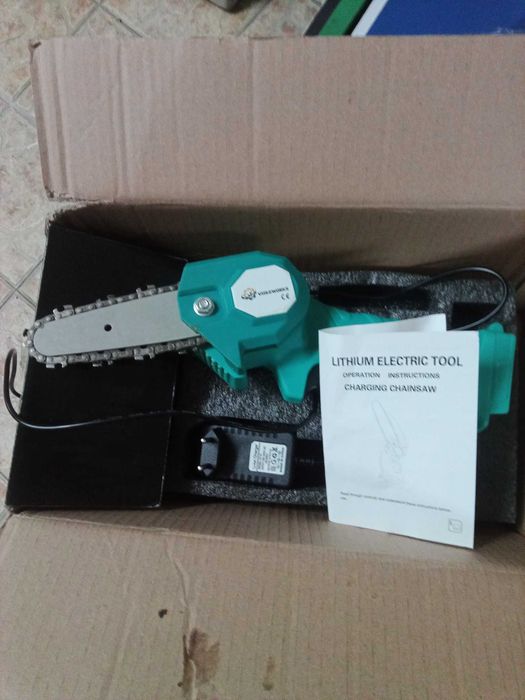 VIOLEWORKS 4" 18V podador sem fio bateria motosserra elétrica serra