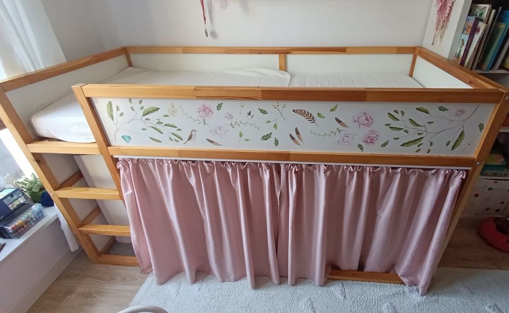 Łóżko Ikea KURA + dodatki, stan bardzo dobry