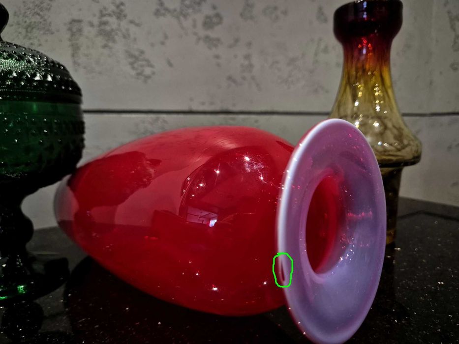 Wazon buraczek  Horbowy wysoki  szkło kolorowe