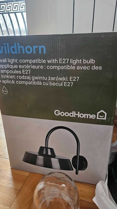 Kinkiet ogrodowy GoodHome Wildhorn E27 IP44