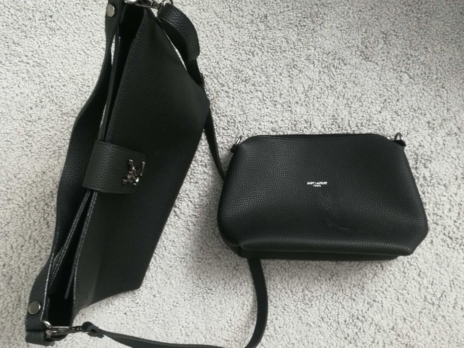 Torebka duża YSL bdb + kosmetyczka  czarna