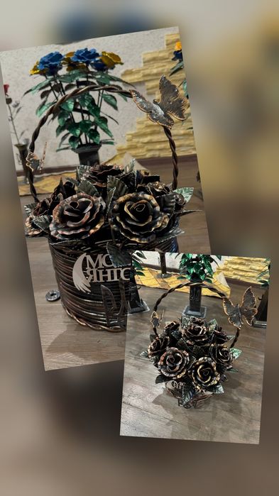 Ковані квіти
Для пам’яті близьких.Ручна робота, 
Достав