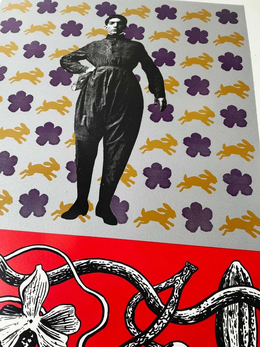 Serigrafia de Leonel Moura , Pedro Proença etc. 1989 Emoldurada