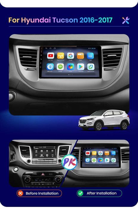 Radio Android 11 Tucson 3 Hyundai IX35 2015/2018r gps wifi