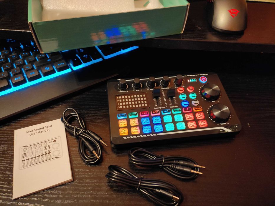 karta USB Pc/Android tablet mikser na żywo live efekty bateria