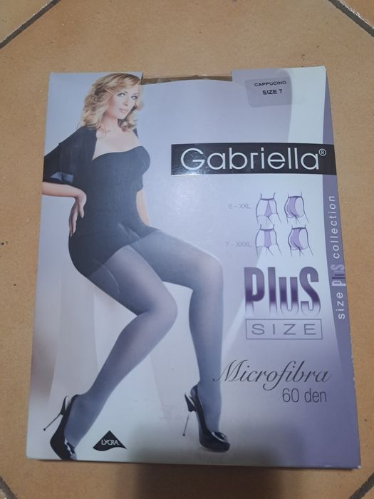 Rajstopy Gabriela mikrofibra 60 den Cappucino rozmiar 7-XXXL