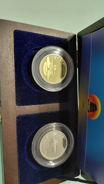 Moedas Macau  Ouro+ Prata+ Estojo